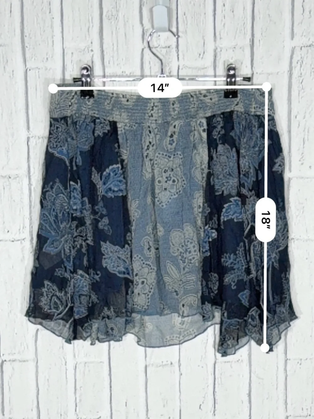 Free People Cleo Mixed Print Tube Top Blue Combo NWT Size S 🦋
